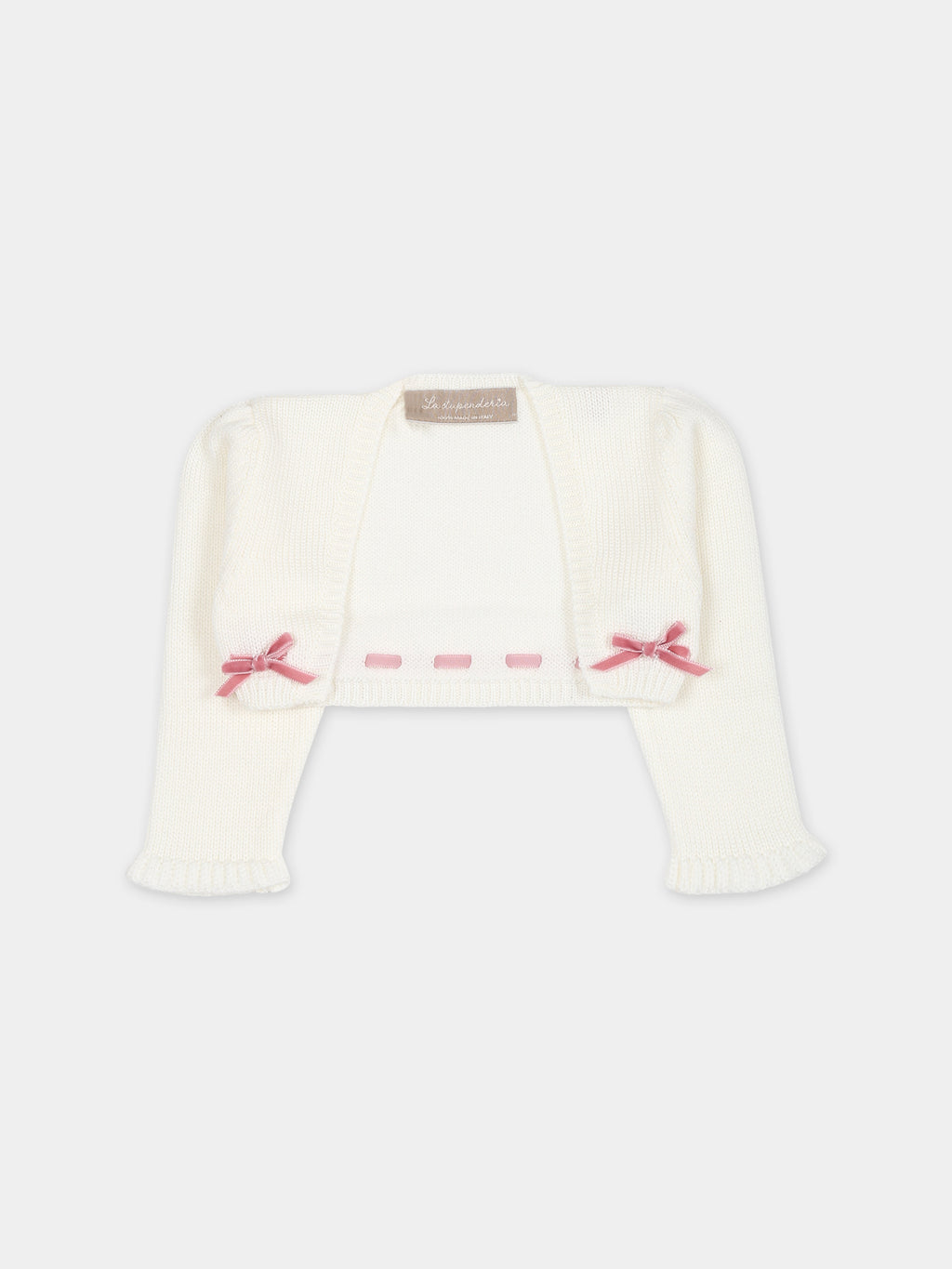 Cardigan blanc pour bébé fille avec flocons